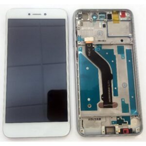 ECRAN HUAWEI P8 LITE 2017 BLANC LCD + VITRE TACTILE SUR CHASSIS ORIGINAL