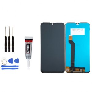 ECRAN LCD + VITRE TACTILE pour WIKO VIEW 3 NOIR + OUTILS + COLLE