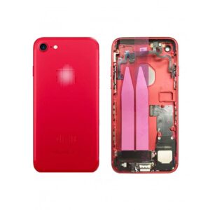 Chassis Complet Coque Arriere iPhone 7 ROUGE + COLLE