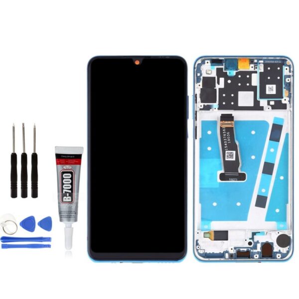 Ecran Complet Avec Frame Huawei P30 LITE BLEU + Chassis + COLLE + Outils