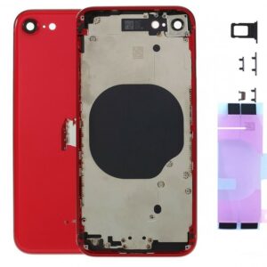 Chassis Arriere pour iPhone SE 2020 Rouge - Chassis Coque nu + COLLE