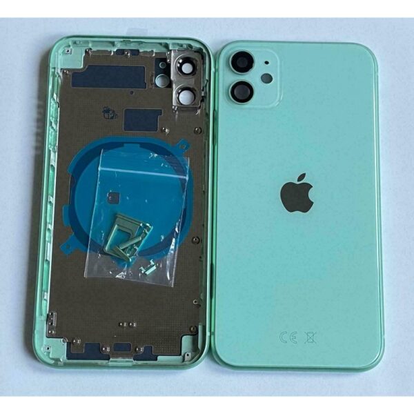 Chassis remplacement pour iPhone 11 VERT - Chassis Coque nu + COLLE