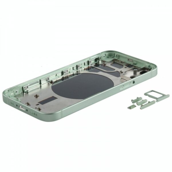 Chassis Arriere pour iPhone 12 MINI VERT - Chassis Coque nu + COLLE