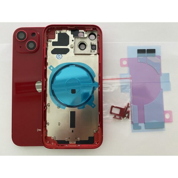 Chassis Arriere pour iPhone 13 ROUGE - Chassis Coque nu + COLLE