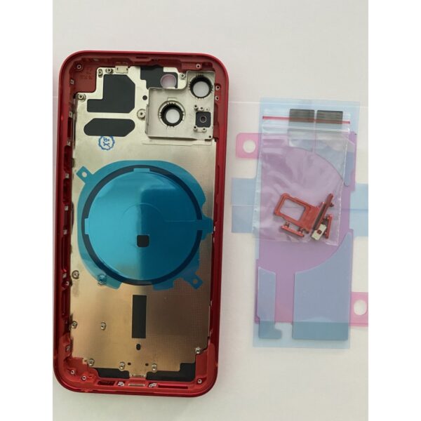 Chassis Arriere pour iPhone 13 ROUGE - Chassis Coque nu + COLLE