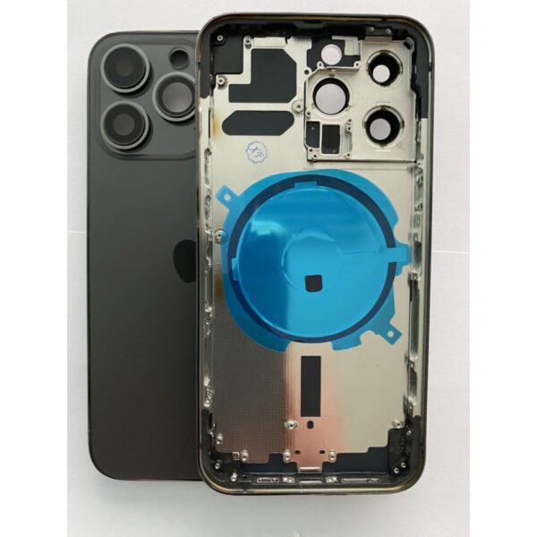 Chassis Arriere pour iPhone 13 PRO NOIR - Chassis Coque nu + COLLE