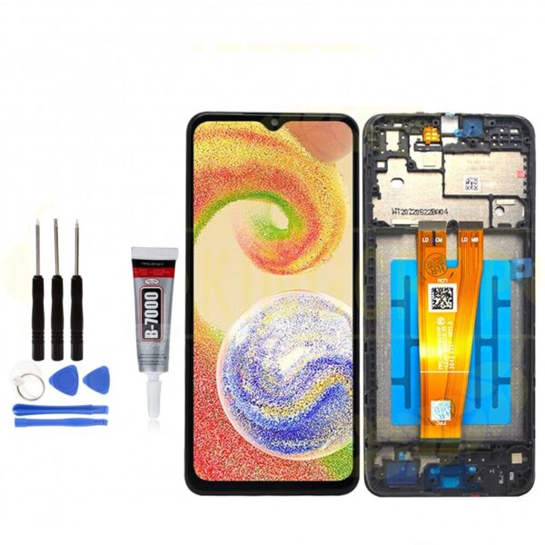 ECRAN COMPLET avec CHASSIS pour SAMSUNG GALAXY A04 SM-A045F OUTILS + COLLE