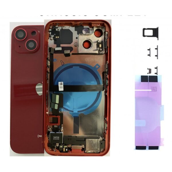 Chassis complet remplacement pour iPhone 13 ROUGE + COLLE