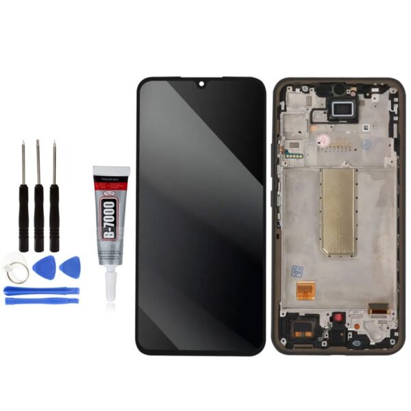 ECRAN COMPLET pour SAMSUNG GALAXY A34 5G A346B avec CHASSIS + OUTILS + COLLE